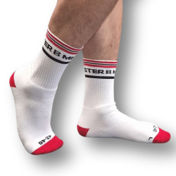Mr B - Mister B Chaussettes Fist Pig Blanc-Rouge